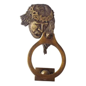 Solid Brass Door Knocker – Jesus Figure Design by Ornaterra